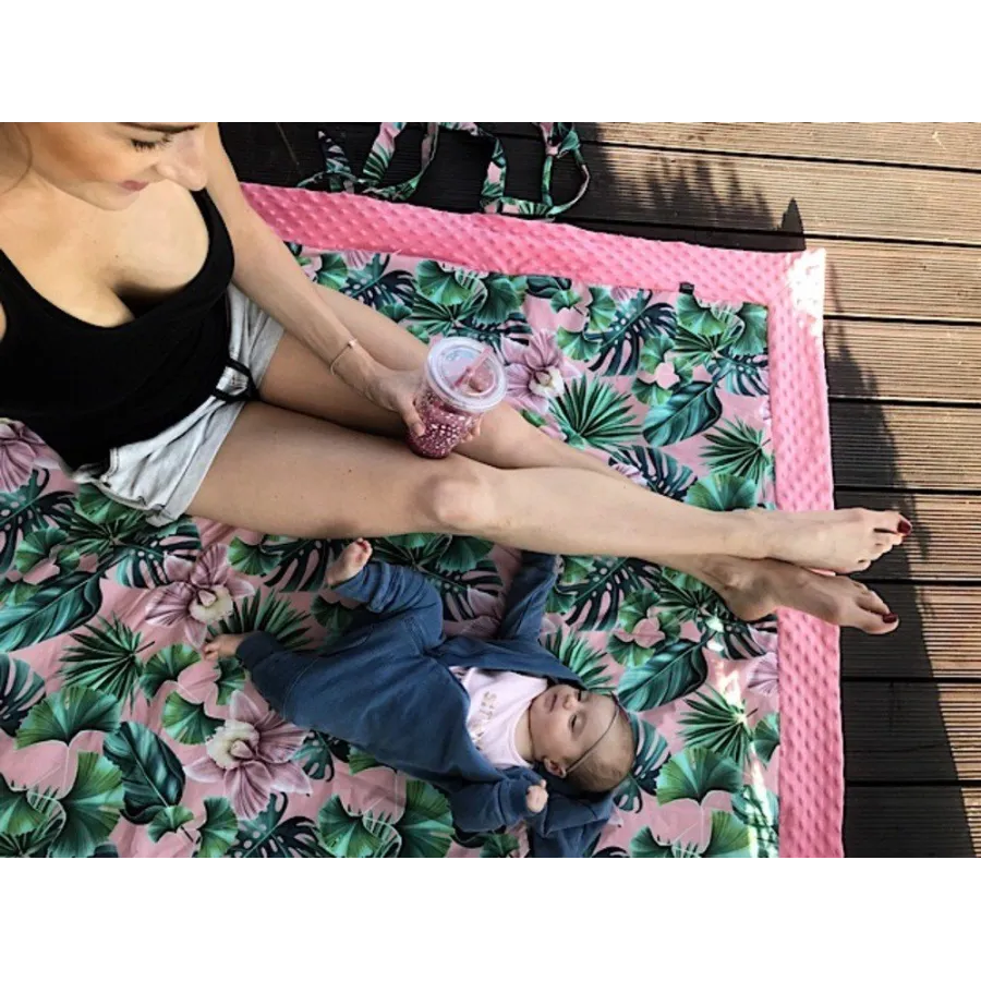 La Millou piknik takaró Minky - XL - Banana Split Bright Black