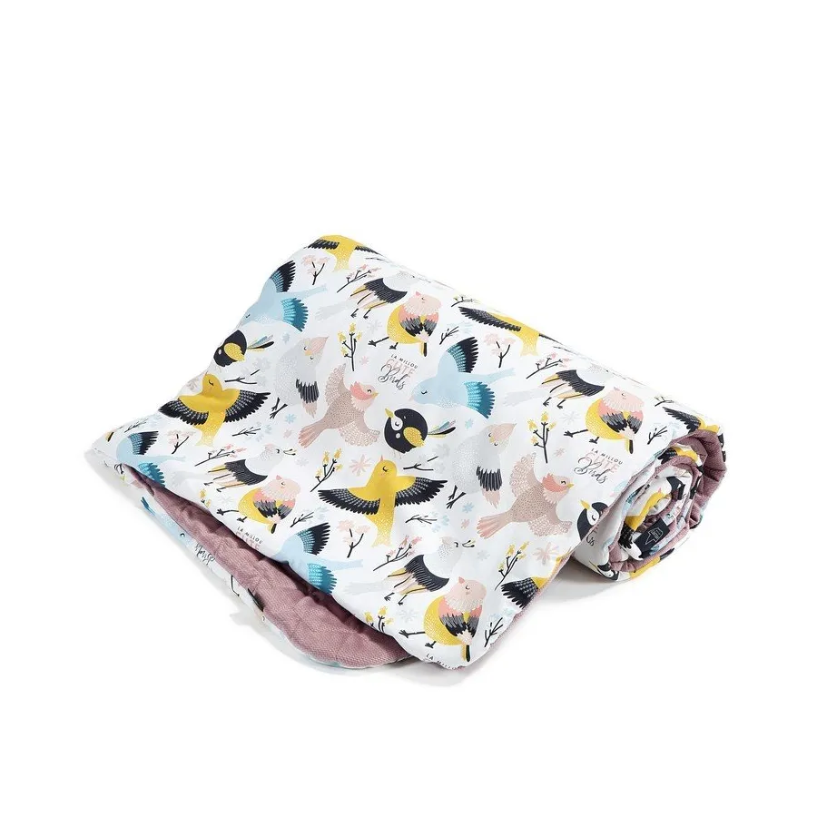 La Millou meleg takaró - L- Aranyos madarak élénk francia levendula