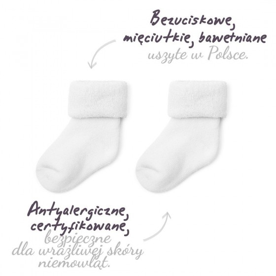 ColorStories - terry socks two pairs of white 3-6m months