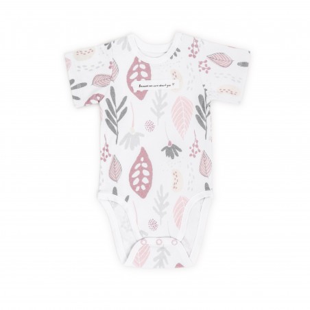 ColorStories Body niemowlęce Shortsleeve - Floral róż - 74 cm