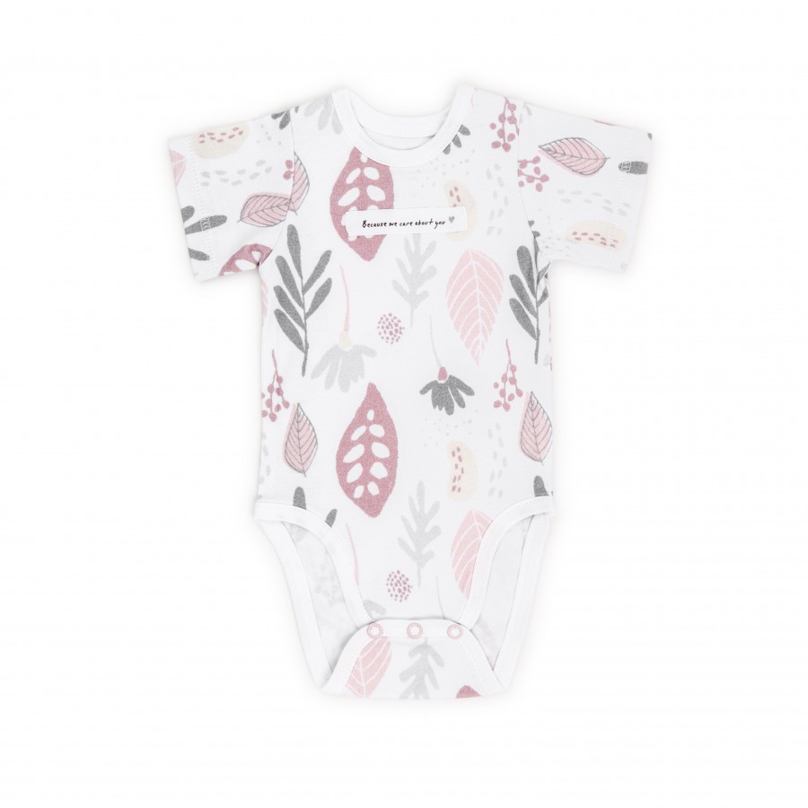 ColorStories Body niemowlęce Shortsleeve - Floral róż - 80 cm