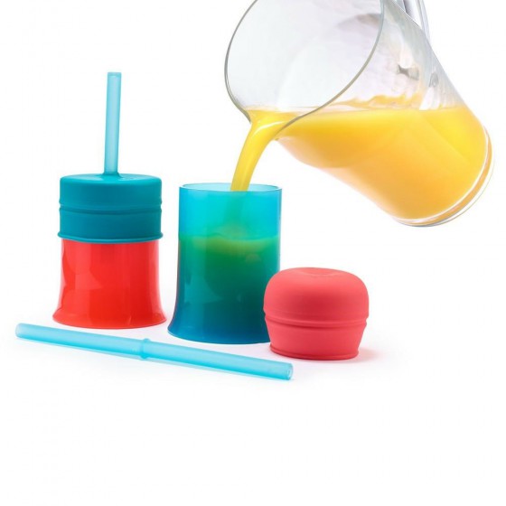 BOON SNUG 6 SILICONE straws and cleaner