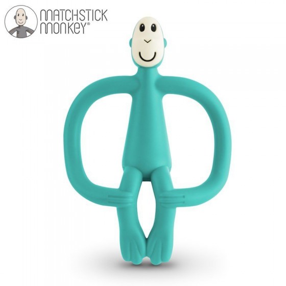 Matchstick Green Monkey Teether with brush massage