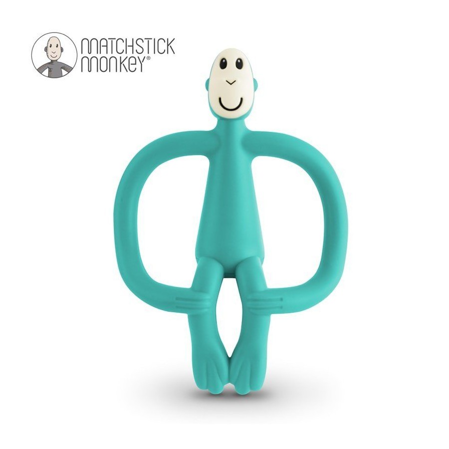 Matchstick Green Monkey Teether with brush massage