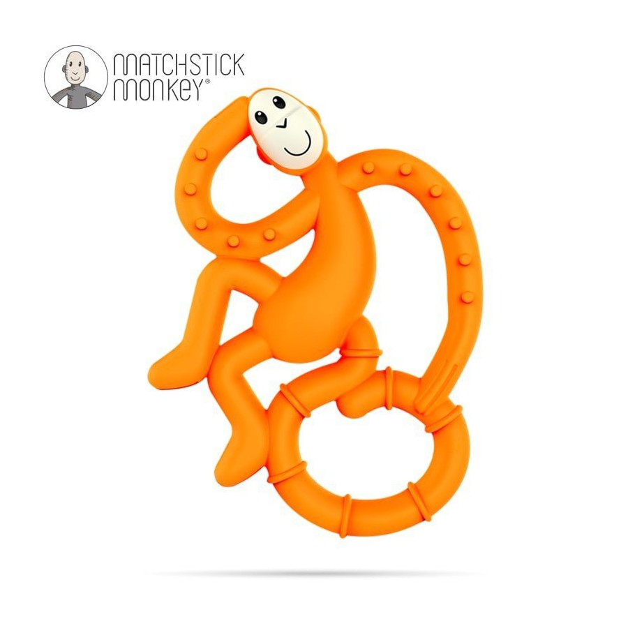 Matchstick Mini Monkey Orange massaging teether