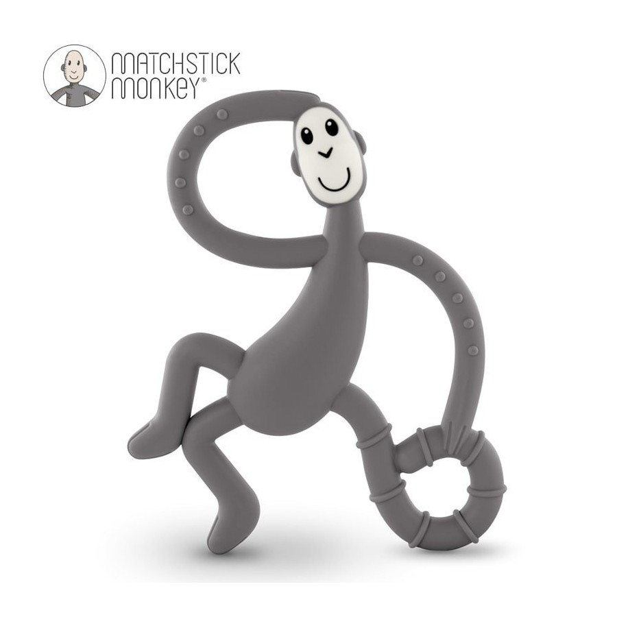 Matchstick Monkey Dancing Gray therapeutic massage Teether with