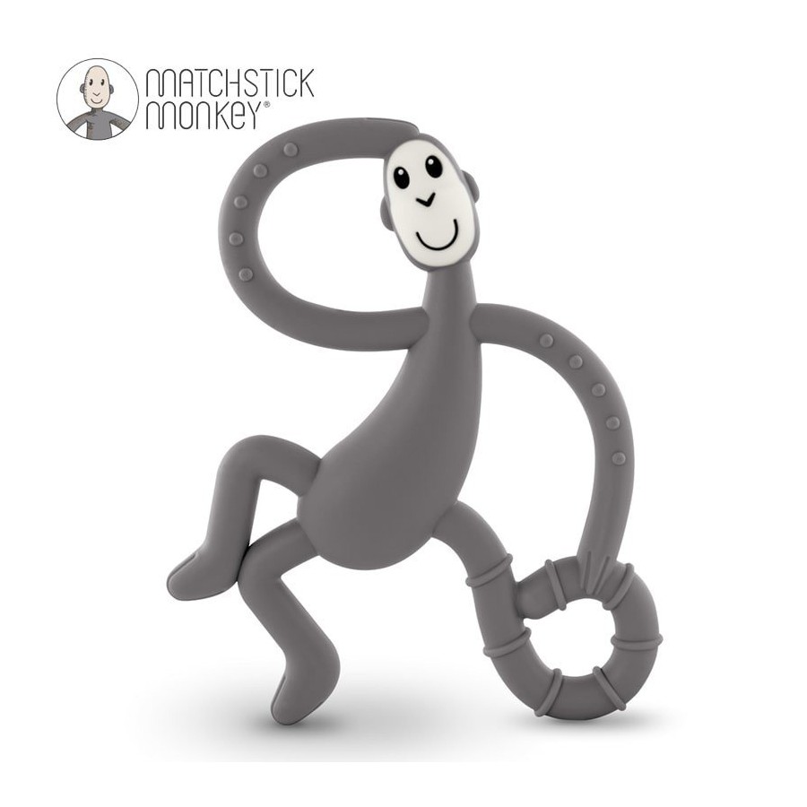 Matchstick Monkey Dancing Grey Terapeutyczny Gryzak Masujacy ze