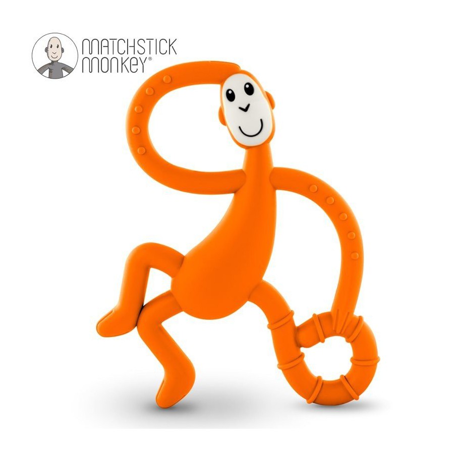 Matchstick Monkey Dancing Orange Terapeutyczny Gryzak Masujacy