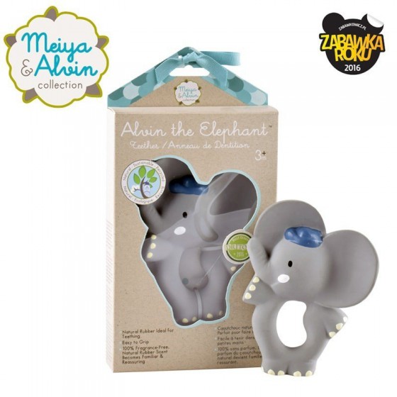 Meiya & Alvin - Alvin Elephant Organic Rubber teether