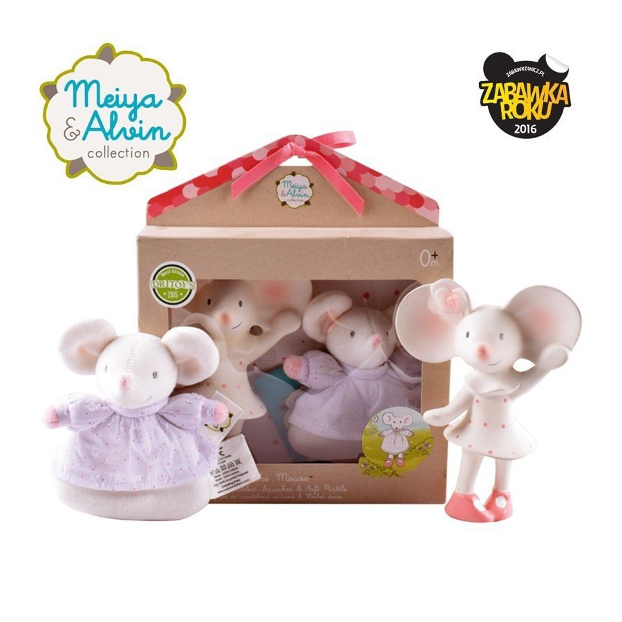 Meiya & Alvin - Meiya Mouse Organic Rubber Babyshower Set