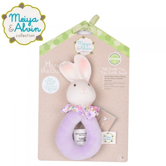 Meiya & Alvin - Havah Bunny Soft teether rattle with Organic