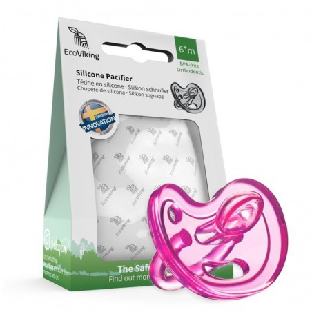 Eco Viking Anatomical soother SiliMed Pink age 6m +