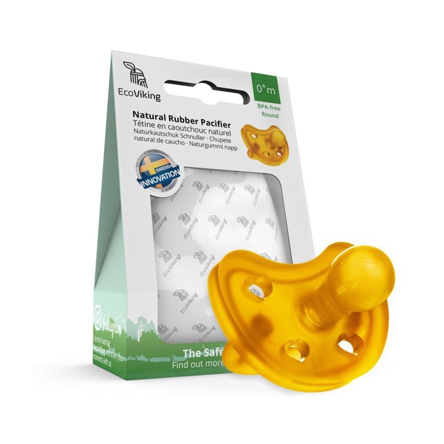 Eco Viking soother Hevea HEARTS age 0+
