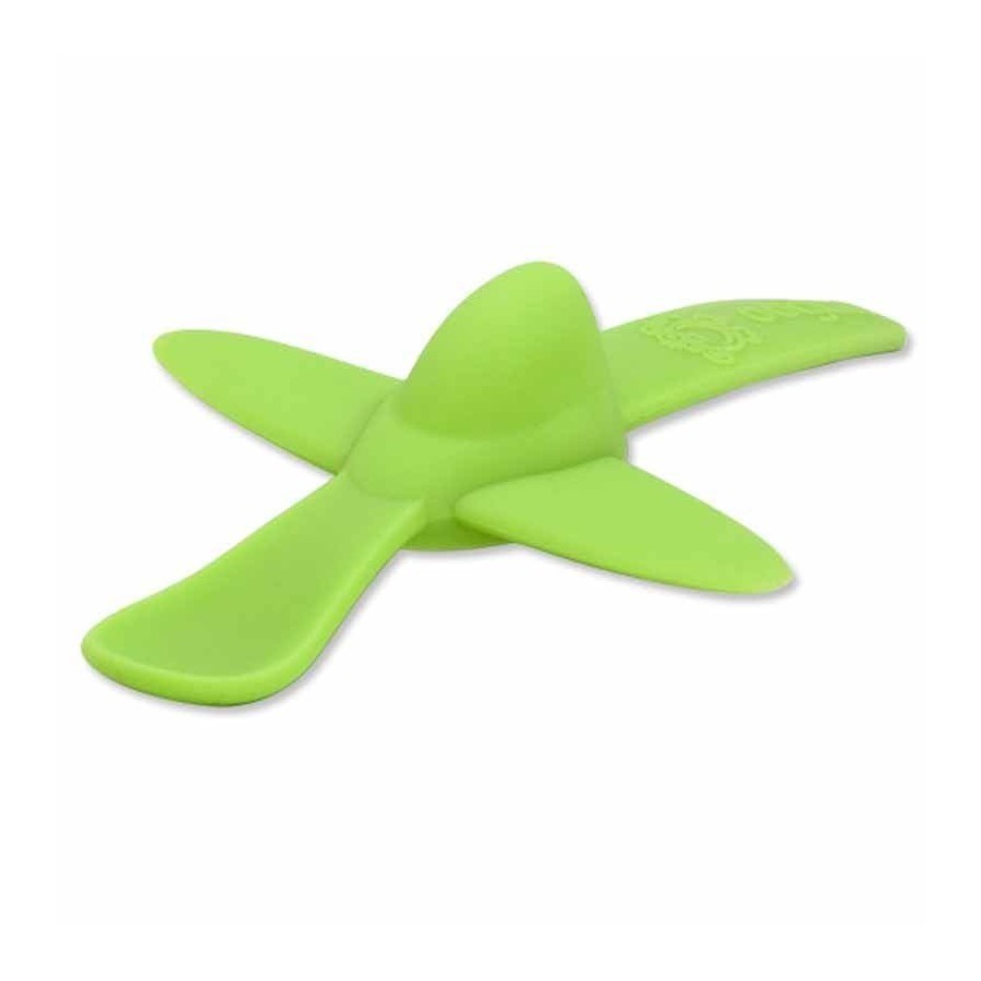 Ooga Green Plane silicone spoon feeding