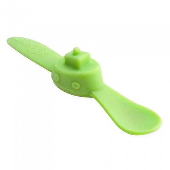 Ooga Green Boat silicone spoon feeding