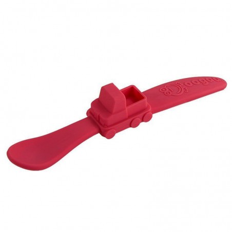 Ooga Red Truck silicone spoon feeding