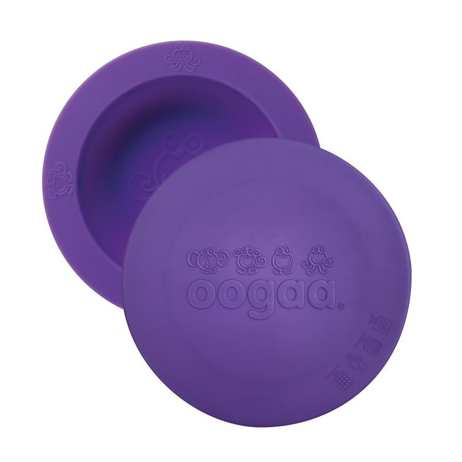 oogaa Purple Bowl & Lid silikonowa miseczka z pokrywka