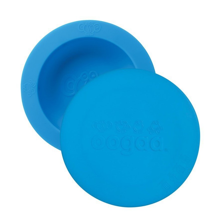 Ooga Blue Bowl & Lid silicone bowl with lid