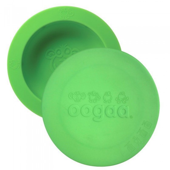 Ooga Green Bowl & Lid silicone bowl with lid