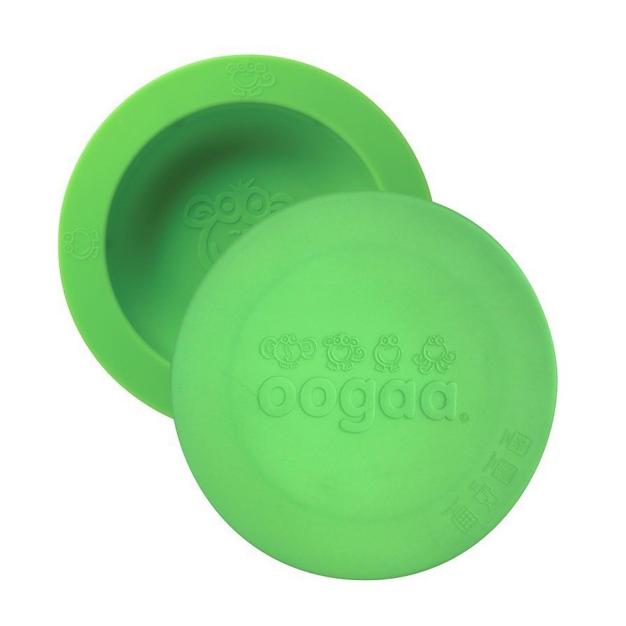 Ooga Green Bowl & Lid silicone bowl with lid