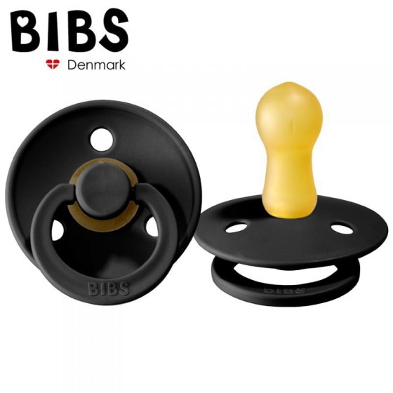 BIBS BLACK S rubber soother Hevea