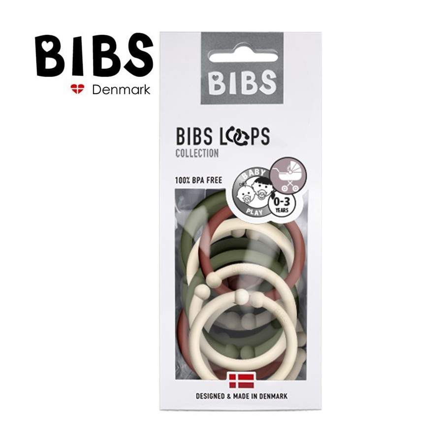 BIBS Loops - SAND / HUNTER GREEN / RUST 12 PACK