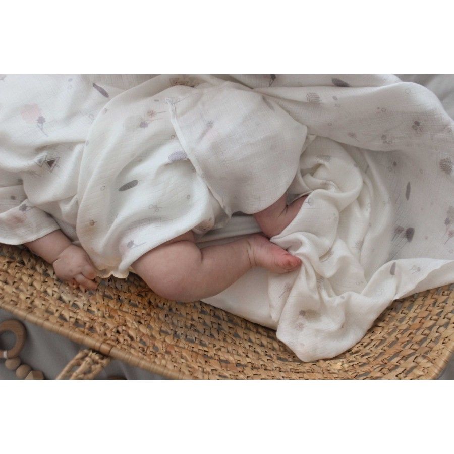 SNAP THE MOMENT MUSLIN WRAPPER PLUM FOREST