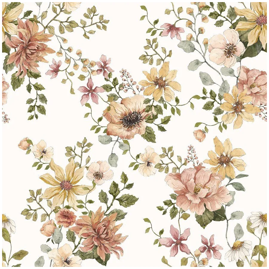 Samiboo - Bamboo scarf with a VINTAGE BLOOM roof