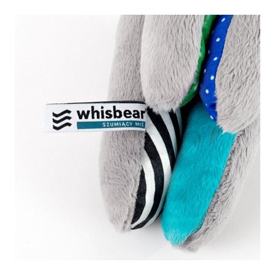 WHISBEAR humming SOFT BEAR WITH TURQUOISE CRYSENSOR