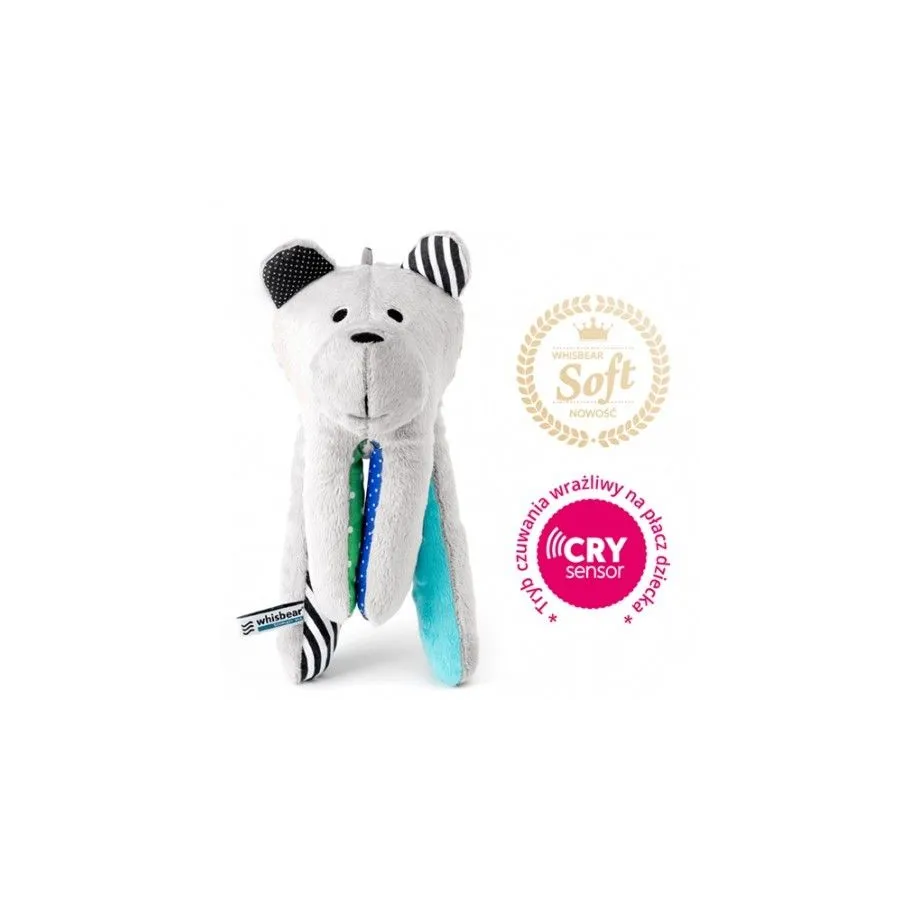 WHISBEAR SOFT SOUNDING BEAR WITH CRYSENSOR FUNCTION TURQUOISE