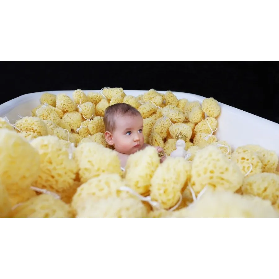 LULLALOVE NATURALNA GĄBKA MORSKA HONEYCOMB SMALL
