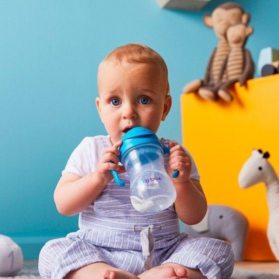 B.BOX Neue innovative Wasserflasche mit Apfelstroh