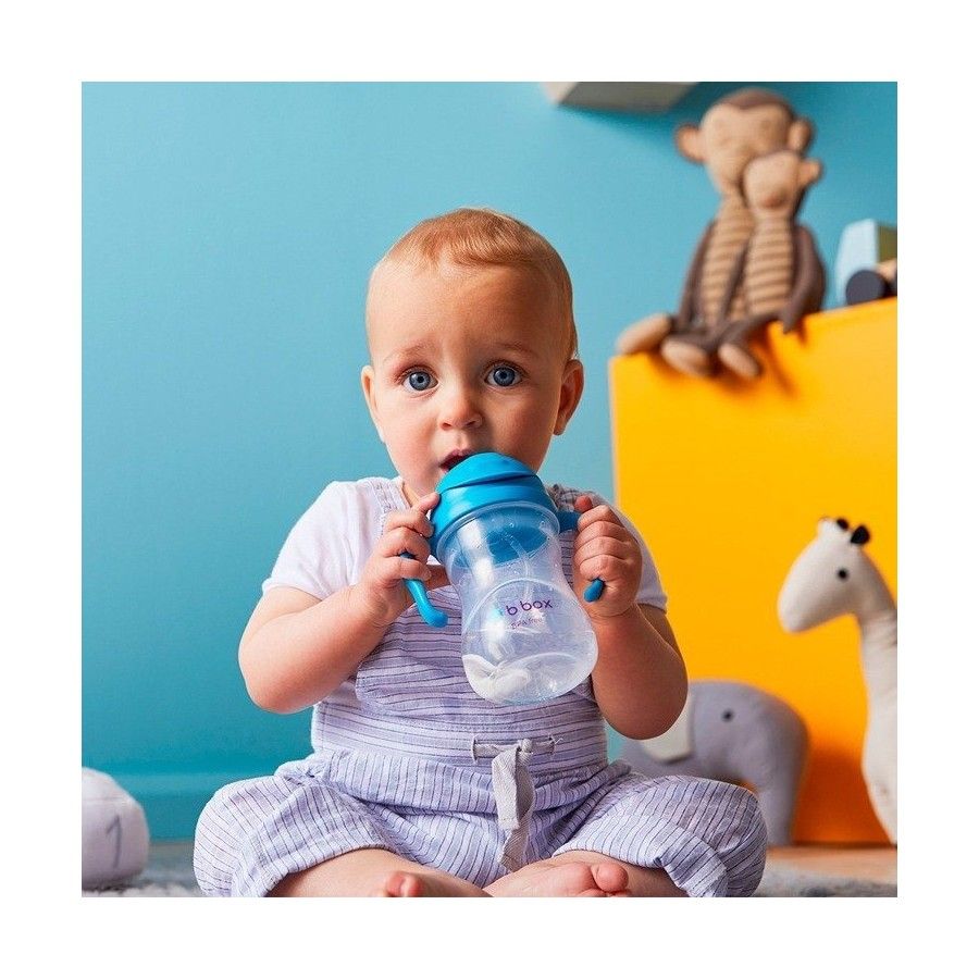 B.BOX Neue innovative Wasserflasche mit Apfelstroh