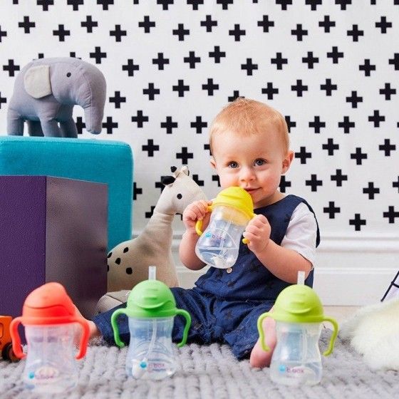 B.BOX Neue innovative Wasserflasche mit Apfelstroh