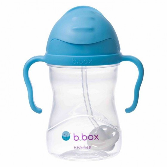 INNOVATIVE NEW BOTTLE B.BOX with straw blueberry