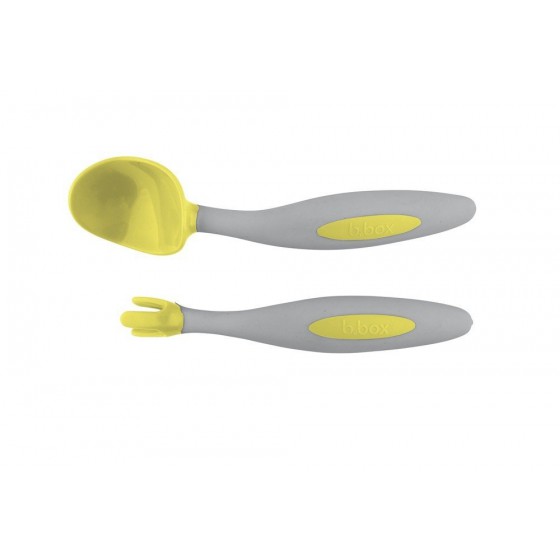 b.box The first cutlery for learning to eat independently - lemon sherbet
