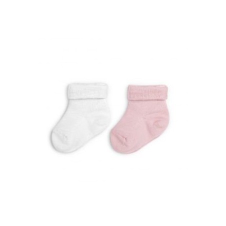 ColorStories - two pairs of socks pressure-pink and white 0-3m-ce