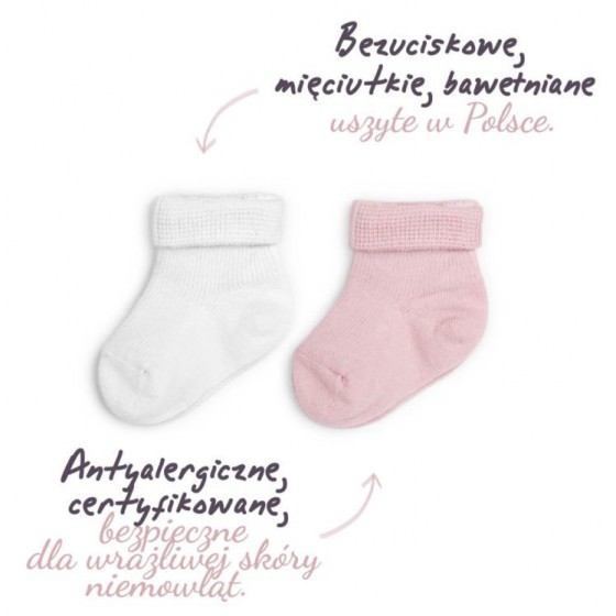 ColorStories - two pairs of socks pressure-pink and white