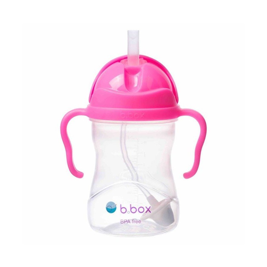 * NEW * b.box innovative bottle with a straw b.box pink grenade