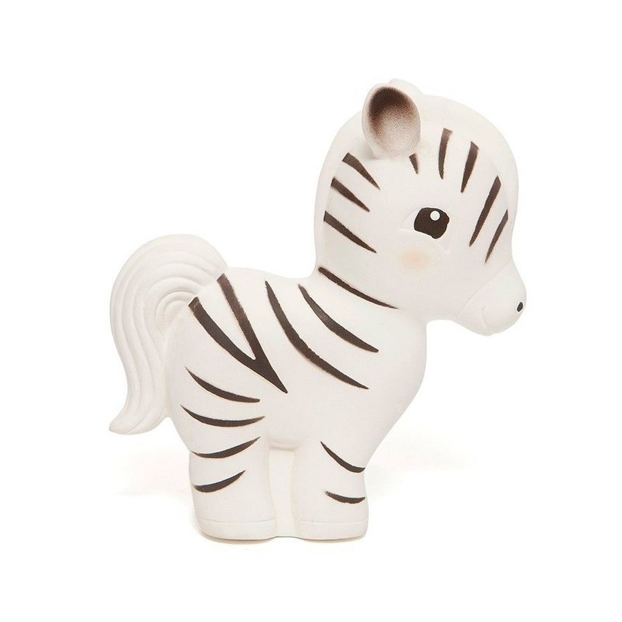 Petit Monkey - Zebra Zippy gryzak z grzechotką 100% hevea