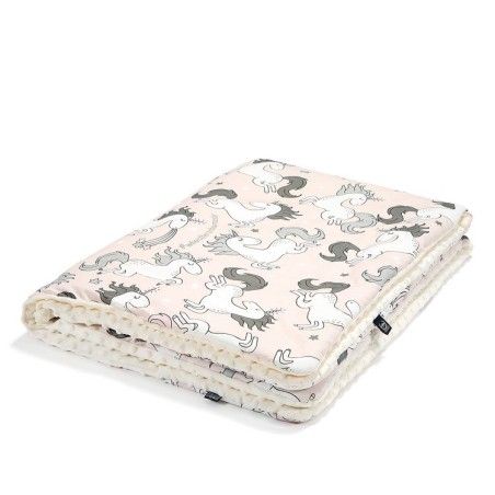 LA MILLOU COPERTA CALDA MINKY - L - UNICORNO SUGAR BEBE ECRU