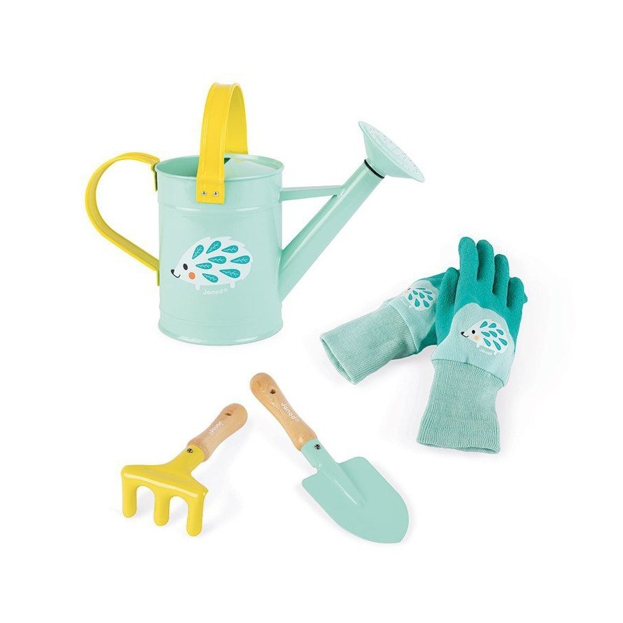 Janod, Little gardener with a watering can set BLUE