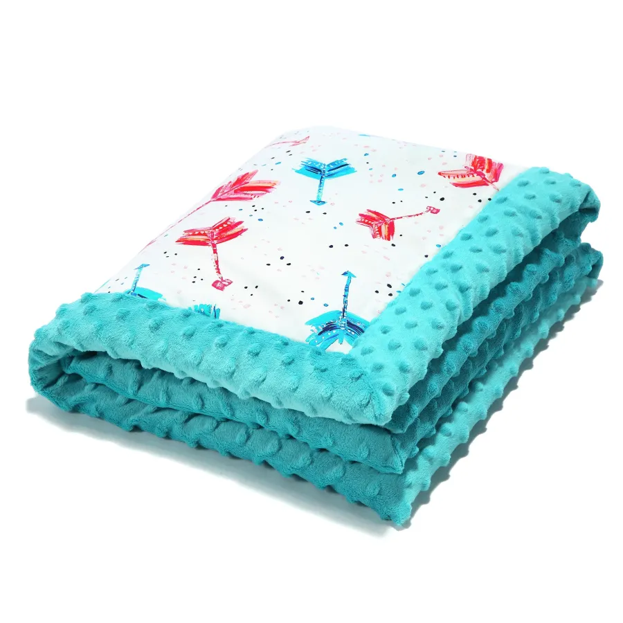 La millou Kocyk niemowlaka boho neon arrows teal La millou Kocyk niemowlaka boho neon arrows teal