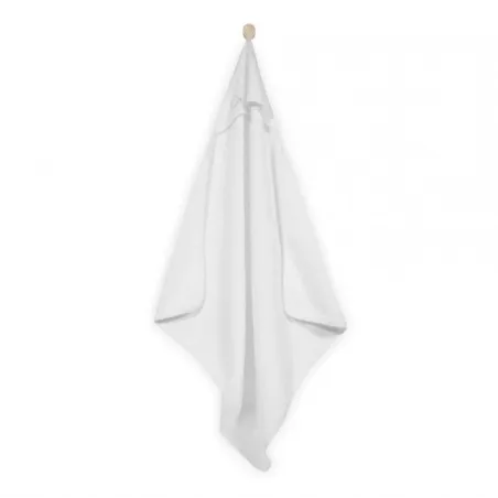 Jollein Asciugamano morbido con cappuccio, 75x75 cm, bianco