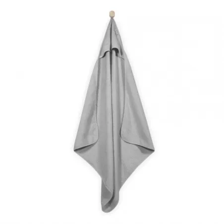 Jollein Serviette douce à capuche 75x75cm Gris