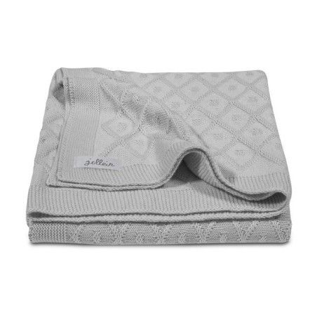 Jollein Coperta in tessuto grigio vintage a quadri - grigio