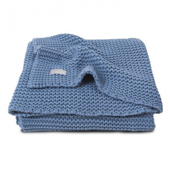 Jollein Blanket Heavy Knit Cool Blue 75x100cm