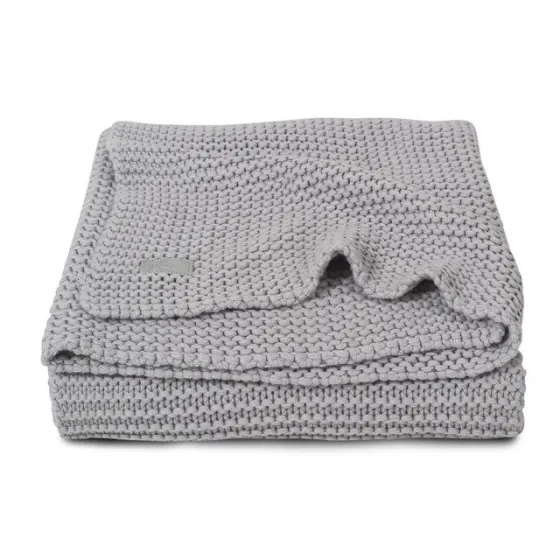 Jollein Koc Heavy Knit Popielaty szary 75x100cm