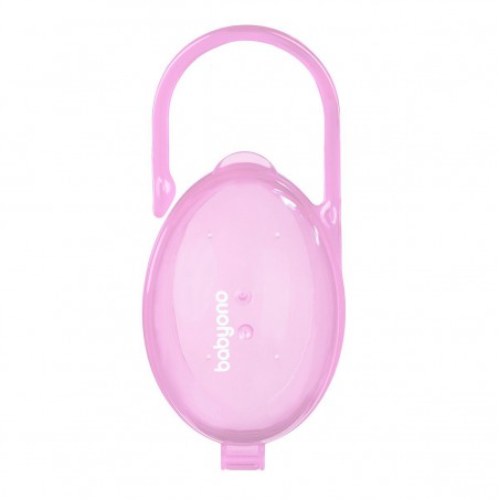 BabyOno container pacifier - pink