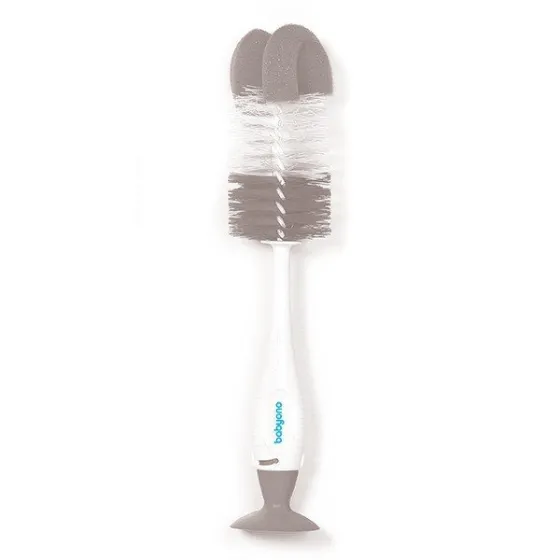 BabyOno gray brush for bottles and teats and self supporting